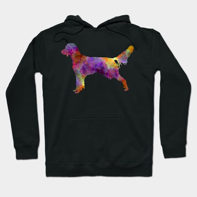 French Spaniel in watercolor Hoodie by PaulrommerArt